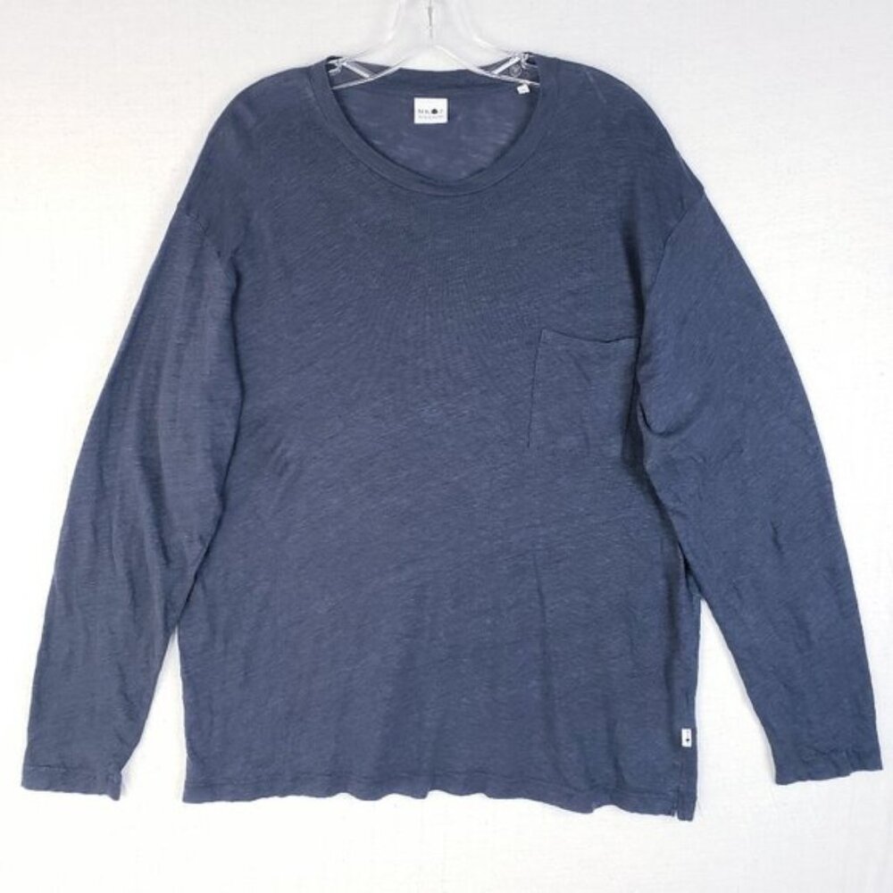 NN07 No Nationality 100% Linen Long Sleeve Shirt Casual size XL Relaxed Stretch